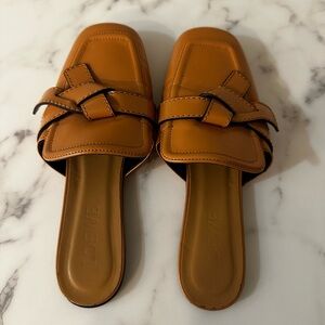Loewe tan mules size 38